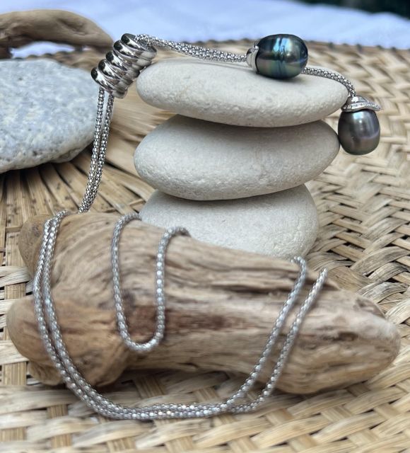 Unique et splendide collier en véritables perles de culture de Tahiti de gros diamètres - certificat de garantie - livraison gratuite