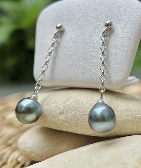 Bijou en perle de Tahiti aux reflets rares et lustre exceptionnel. Certificat d’authenticité et livraison sécurisée – Poemotu