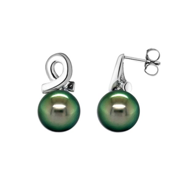 Bijou en perle de Tahiti aux reflets rares et lustre exceptionnel. Certificat d’authenticité et livraison sécurisée – Poemotu