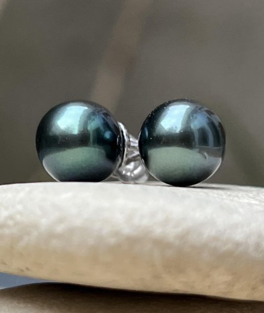 Entdecken Sie sofort diese echten Silber-Ohrringe mit Tahiti-Zuchtperlen - In Frankreich für Sie gefertigt - GIA-Zertifikat - kostenloser Versand