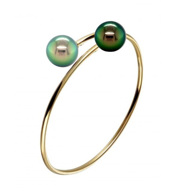 Découvrez Omahi, une création exceptionnelle en or 18 carats sublimé par deux perles de Tahiti haut de gamme - certifié et garanti - livraison gratuite assurée