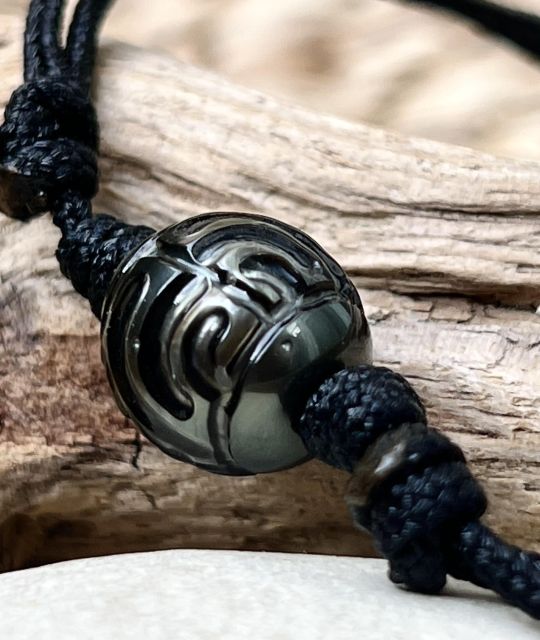 Entdecken Sie das polynesische Kunsthandwerk mit dieser echten, gravierten Tahiti-Kulturperlenkette - GIA-Zertifikat - kostenlose und sichere Lieferung