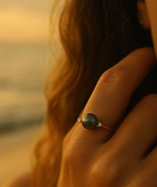 Découvrez le naturel associé à l'exotisme d'une vraie perle de Tahiti de Polynésie française dans cette bague d'exception, elle fusionne beauté et authenticité.