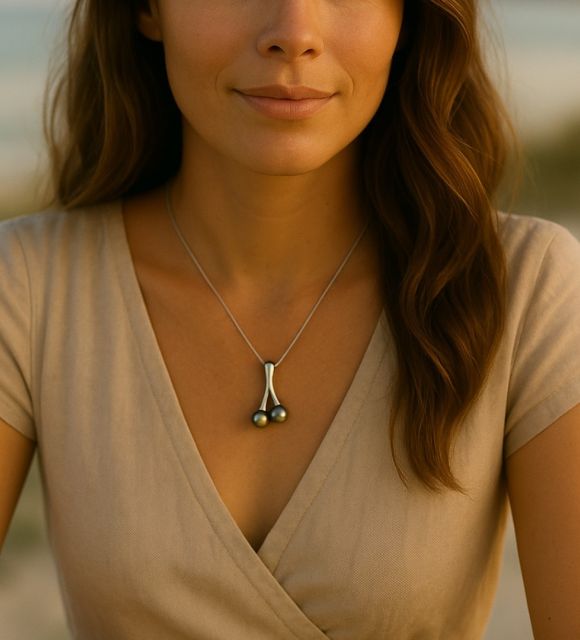 "Union Tahiti" célèbre l’accord parfait entre lumière et profondeur, entre ciel et lagon - bijou certifié et garanti - livraison offerte en Union Européenne