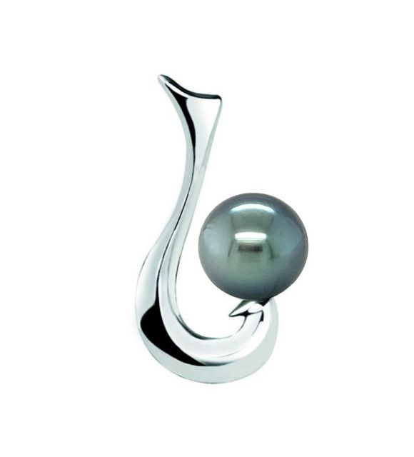 Découvrez Hook, le pendentif homme en véritable perle de Tahiti en forme d'hameçon - une pièce raffinée et masculine pour homme moderne - certificat GIA - Garantie
