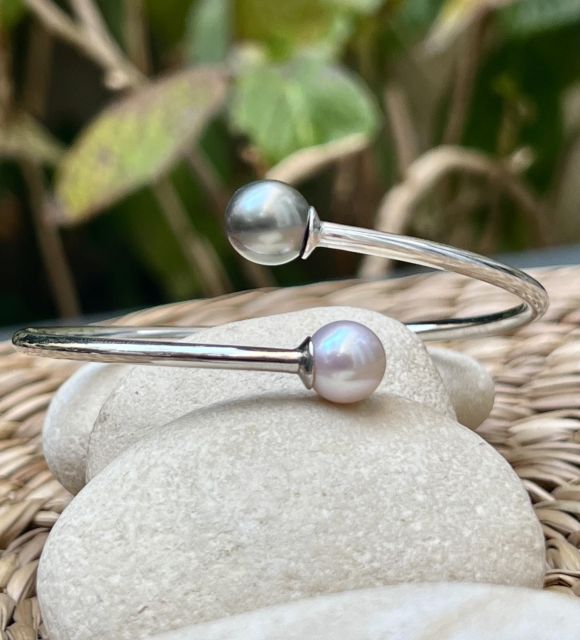 Testimonianza di un amore profondo, il bracciale Toi et Moi con vere perle coltivate farà brillare gli occhi e scintillare il polso - Spedizione gratuita