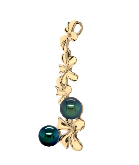Manuia, un pendentif unique et évocateur des îles - certifié et garanti - perles de Tahiti véritables - livraison gratuite sécurisée