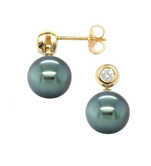 Bijou en perle de Tahiti aux reflets rares et lustre exceptionnel. Certificat d’authenticité et livraison sécurisée – Poemotu