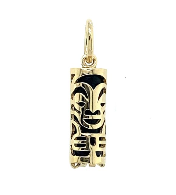 pendentif tiki et perle de culture de Tahiti