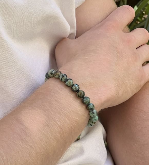 Esemplare unico per questo bracciale di turchesi e perla di Tahiti autentica con una brillantezza molto intensa - certificato e garantito - realizzato a Nantes - spedizione gratuita -