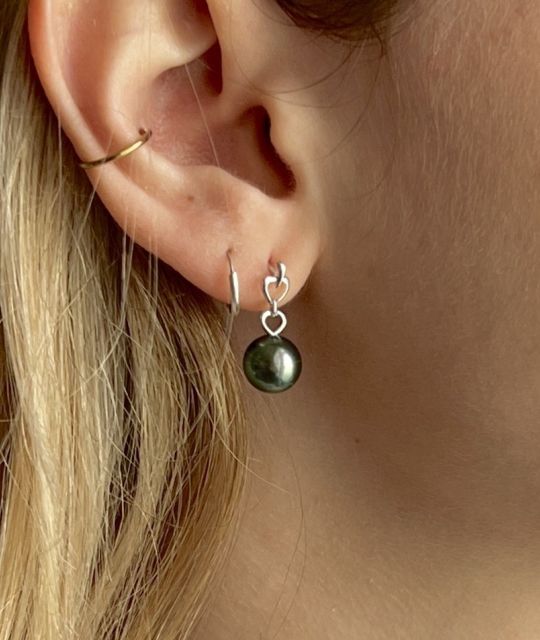 Ewiges Herz, ein einzigartiges Paar Ohrringe, das Liebe und Wohltätigkeit vereint - zertifiziert und garantiert - kostenloser Versand in der EU