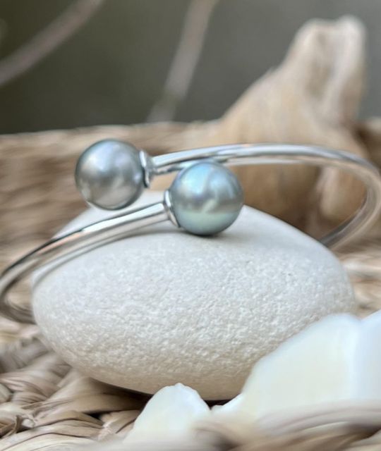 Zeugnis einer tiefen Liebe, das Toi et Moi Armband mit echten Tahiti-Perlen lässt Augen erstrahlen und das Handgelenk funkeln - Kostenloser Versand