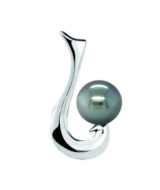 Entdecken Sie Hook, den Herrenanhänger mit echter Tahiti-Perle in Form eines Angelhakens - ein raffiniertes und maskulines Schmuckstück für den modernen Mann - GIA-Zertifikat - Garantie