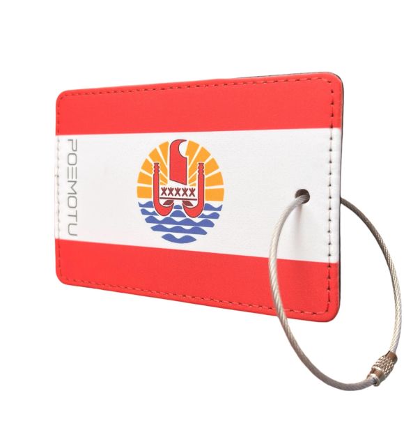 Affichez votre appartenance à Tahiti et les îles du Pacifique Sud de Polynésie française - étiquette de bagage haut de gamme qui vous suivra partout