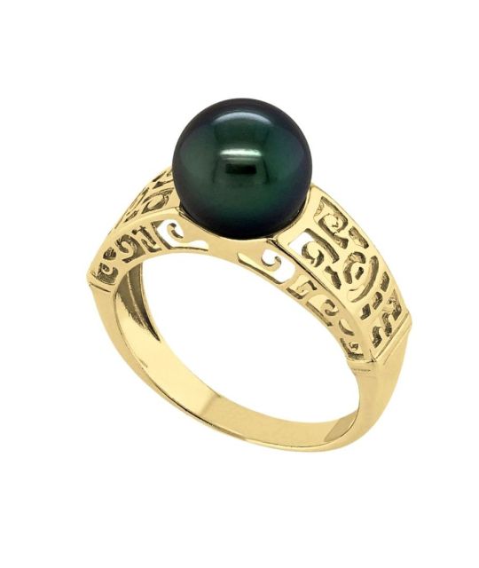 Eleganz einer Tahiti-Perle für diesen außergewöhnlichen Ring. Symbol für Engagement und tahitianische Tradition, zeugt sie von einer starken und zeitlosen Liebe.
