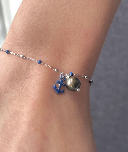 Anavai, "le petit port" - bracelet pour enfant réglable en argent 925/000 rhodié - certifié et garanti - livraison sécurisée gratuite