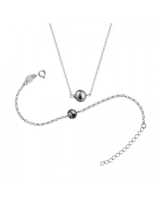 Collana con perla di Tahiti