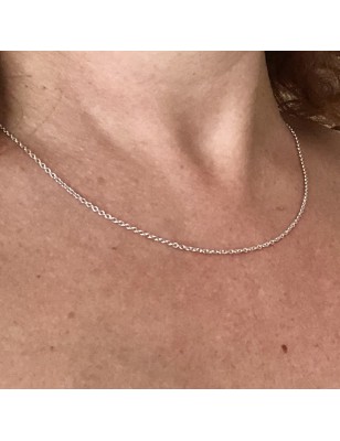 Cadena de eslabones de plata de 42-45 cm