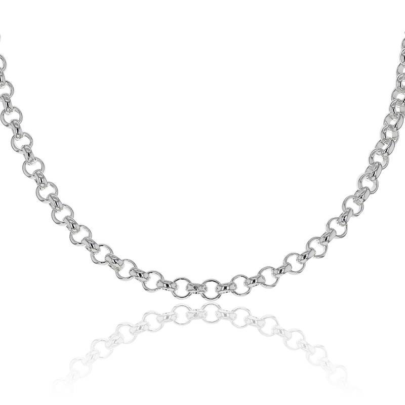 Catena da Collo - Argento Rodiato - Maglia Jaseron - 3mm