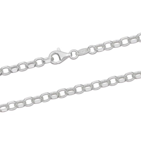 Herrenhalskette – rhodiniertes Silber – 2,5 mm