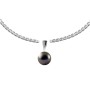 Tahitian Pearl man Silver Necklace
