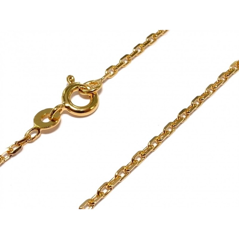 chaîne plaqué or maille forçat 1-50