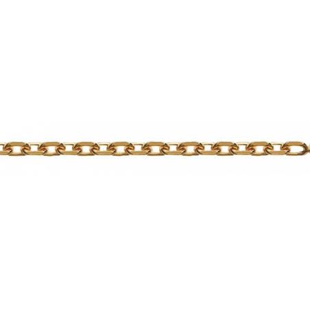 Cadena de eslabones chapada en oro 1-50