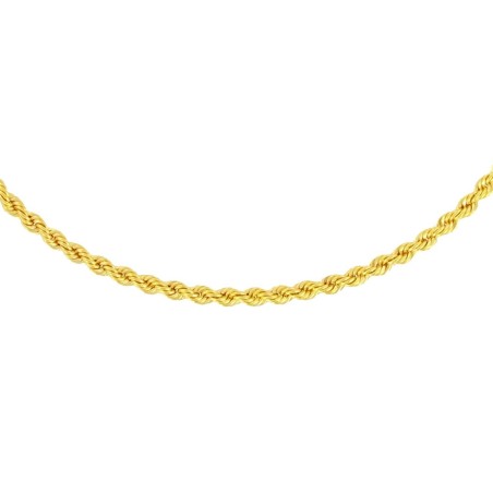 سلسلة مطلية بالذهب نمط حبل 1-60