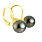 Boucles d'Oreilles Dormeuses en Or 750 et Perles de Tahiti