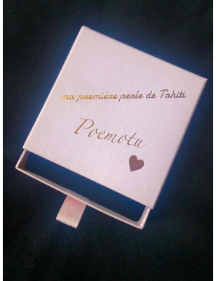 Pulsera infantil lila perla de Tahití