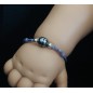 Pulsera infantil lila perla de Tahití