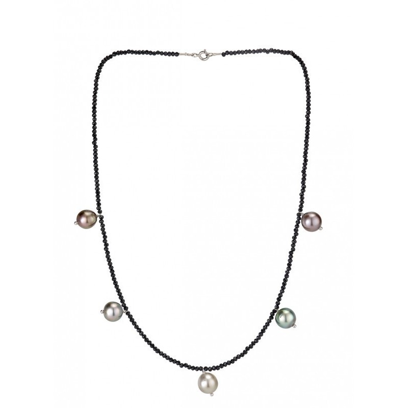Collana di perle di Tahiti e spinello