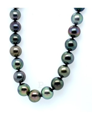 ROUNDS TAHITIAN PEARLS 18K YELLOW GOLD NECKLACE