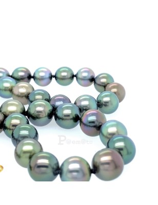 ROUNDS TAHITIAN PEARLS 18K YELLOW GOLD NECKLACE