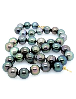 ROUNDS TAHITIAN PEARLS 18K YELLOW GOLD NECKLACE