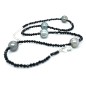 Collana argento 925/00 spinelli e perle di Tahiti