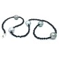 Collar plata 925/00 espinelas y perlas de Tahití