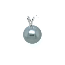pendentif or 750/00 perle de Tahiti bleu + collier nylon or 375/00 offert