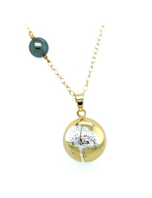 collier gold-filled bola de grossesse perle de Tahiti