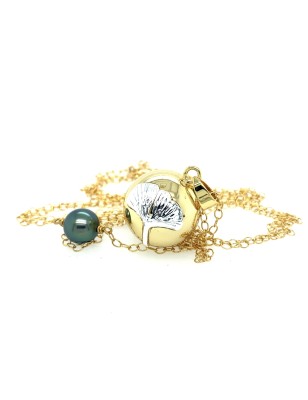 collier gold-filled bola de grossesse perle de Tahiti