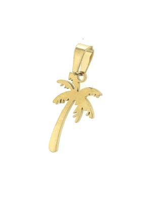 pendentif doré palmier