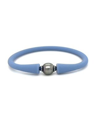 Armband Kind Tahiti-Perle - Gummi Blau
