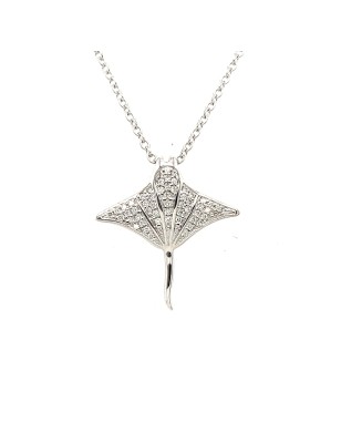 Colgante oro 750/00 1,80 gramos y diamantes 0,22ct raya manta