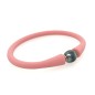 Bracelet silicone rose enfant perle de Tahiti