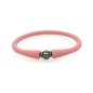 Rosa Silikonarmband für Kinder mit Tahitiperle