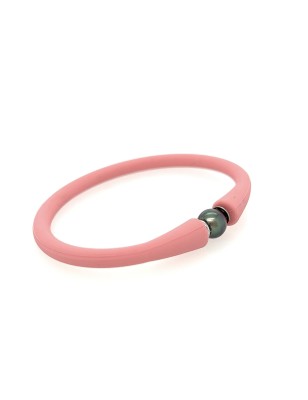 bracelet silicone rose enfant perle de tahiti