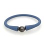 bracelet silicone bleu enfant perle de tahiti