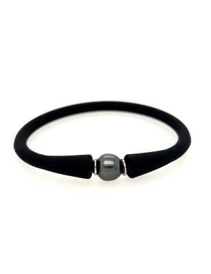 Tahitian pearl child black bracelet