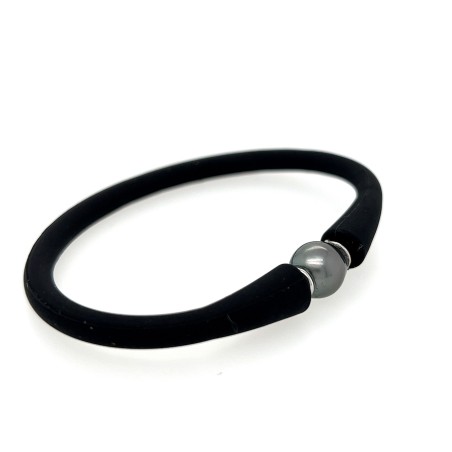 Tahitian pearl child black bracelet