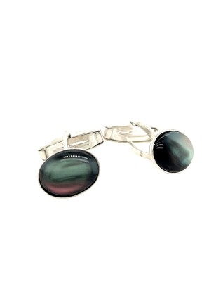 Boutons de Manchette en argent et nacre de Tahiti prix